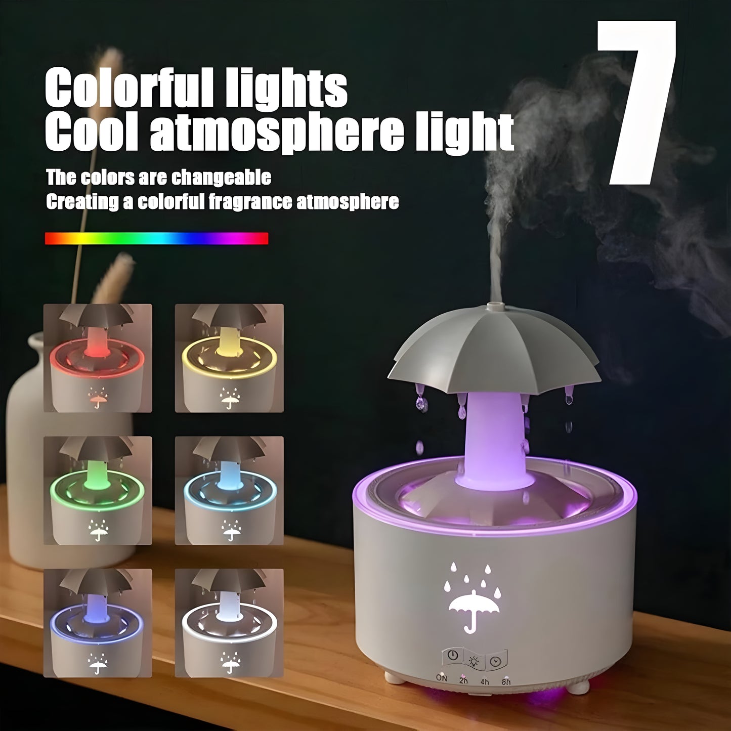 Calmist™ 3 in 1 - Humidifier, Night Light and Relaxing Rain